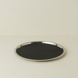 Round Stainless Steel Tray w/ Mat