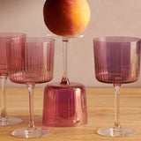 Gems Pink Champagne/Cocktail Glasses, Set of 4