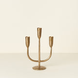Brass Hand Forged Candelabra, Small