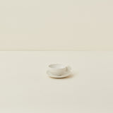 Plume Moka Cup + Saucer, Perle