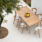 Bok Outdoor Dining Table, Teak 64"