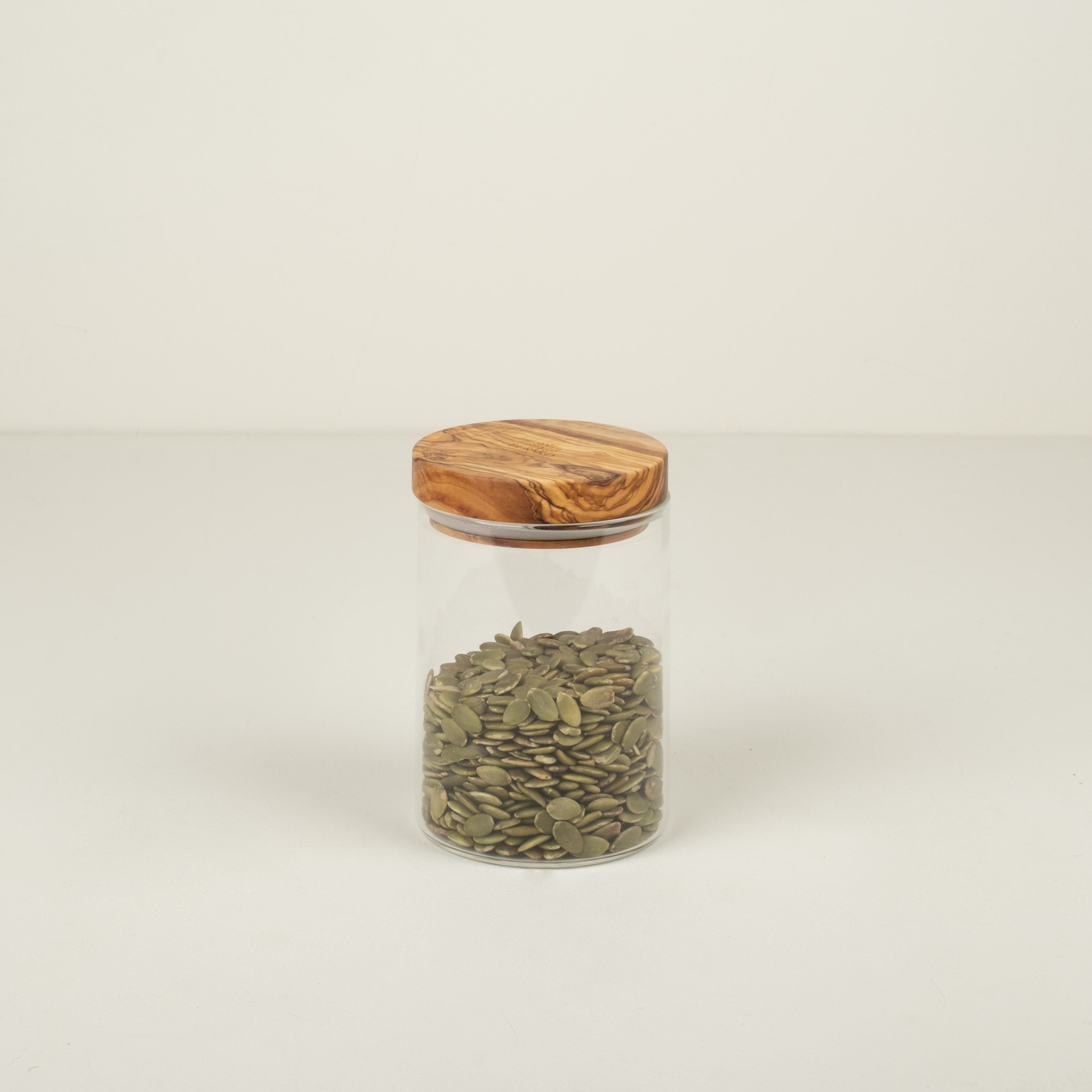 Berard Small 20 oz. Airtight Storage Jar with Olivewood Lid 2