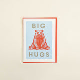 Big Hugs Letterpress Card