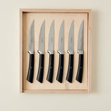 Black Handle Steak Knives Set of 6