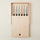 Black Handle Steak Knives Set of 6 1