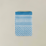 Blue Block Print Cotton Tablecloth