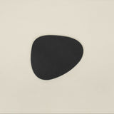Nupo Curve Recycled Leather Coaster, Black