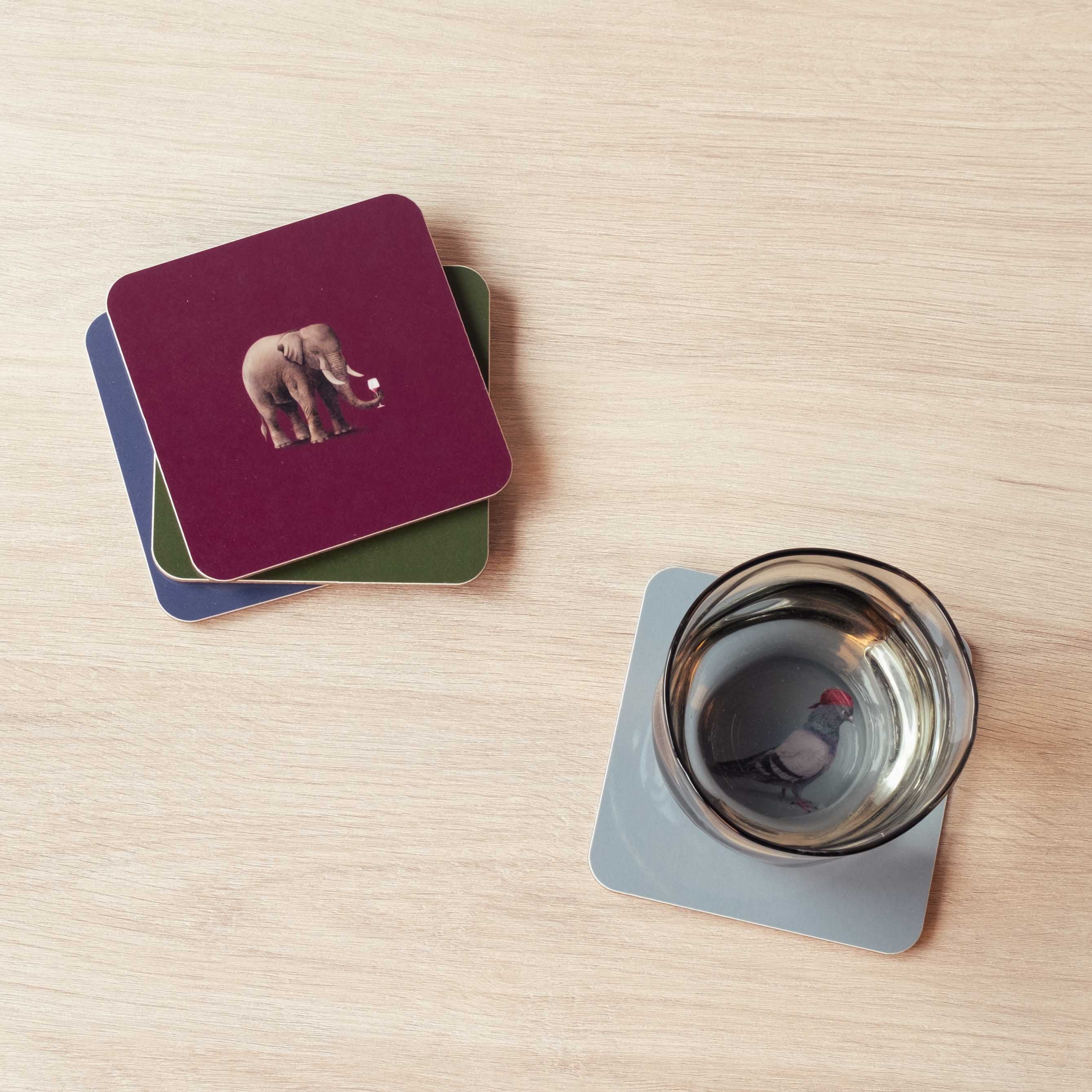 Creatures with Attitude Assorted Square Coasters, Set/4