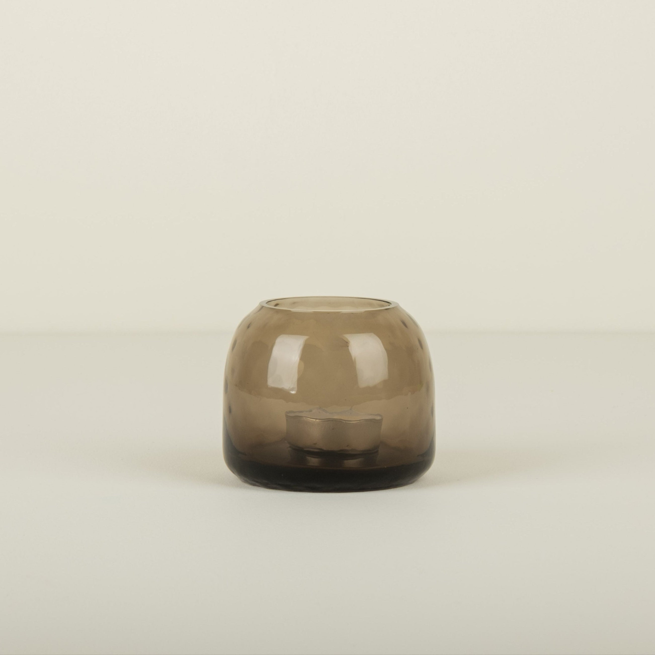 Dapple Tealight Holder, Earth Brown