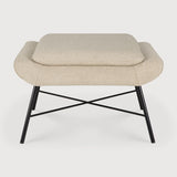 Barrow Footstool, Off White Fabric