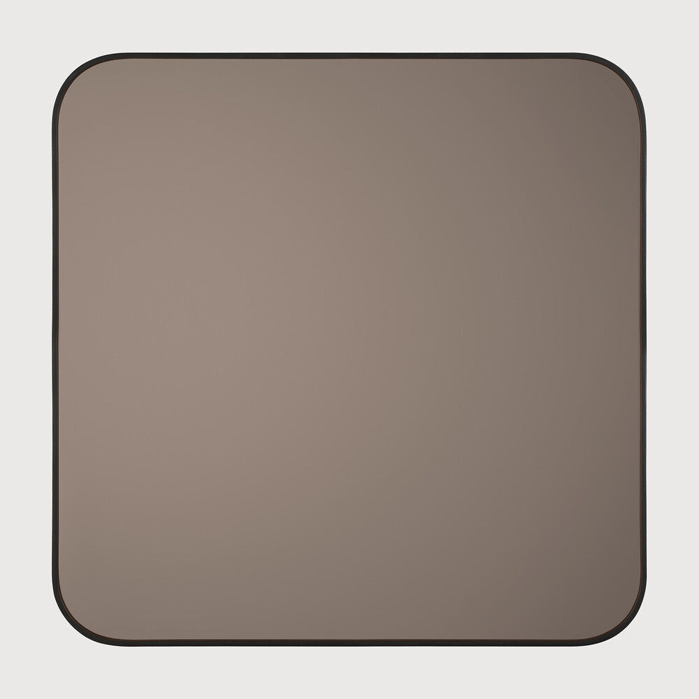 Camber Wall Mirror, Bronze, Wooden Frame, Square