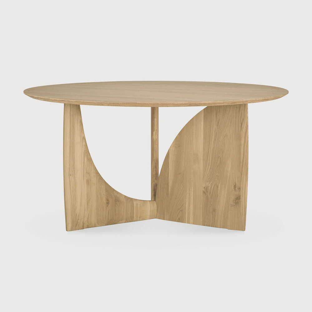 Geometric Dining Table, Oak, Round