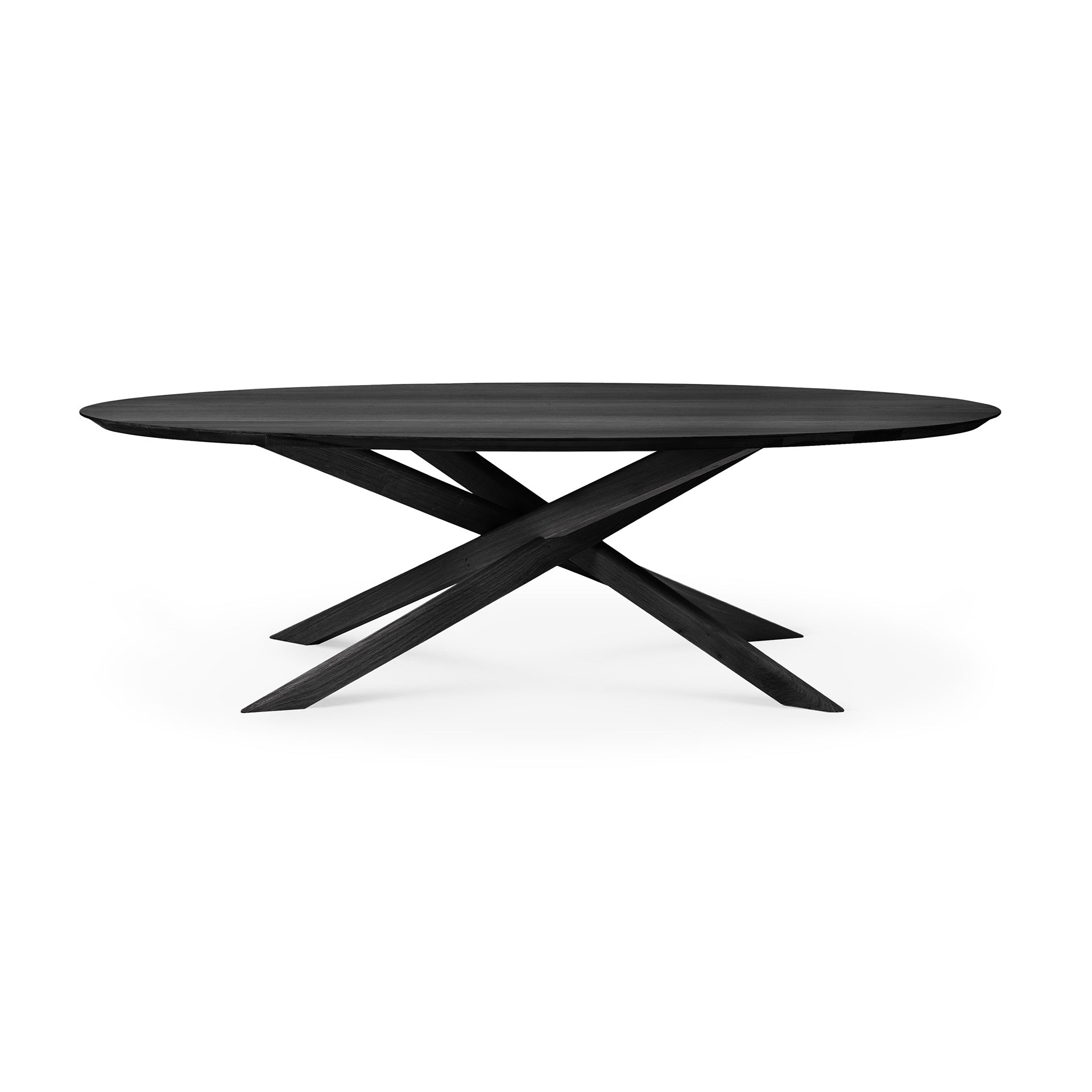 Mikado Round Dining Table, Black Oak