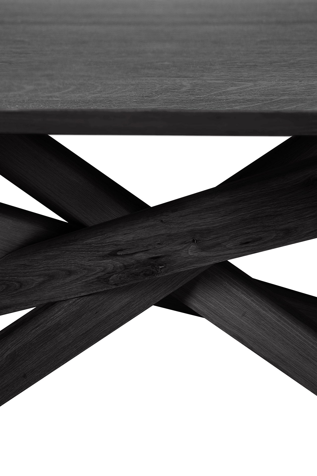 Mikado Round Dining Table, Black Oak