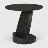 Oblic Side Table, Teak Black