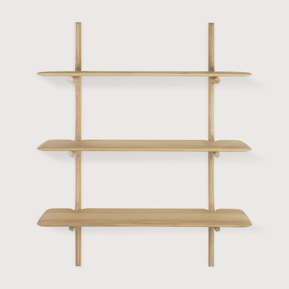 Pi Wall Shelf, Oak, 3 Shelves