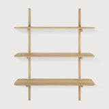 Pi Wall Shelf, Oak, 3 Shelves