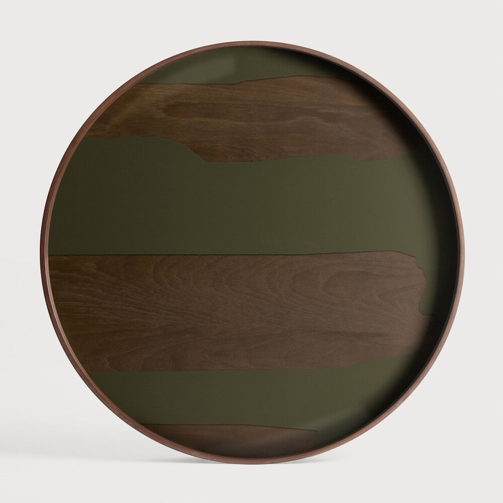 Second Nature Large Glass Tray, Moss