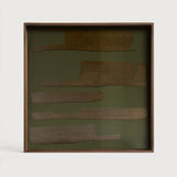 Second Nature Large Square Glass Tray, Moss