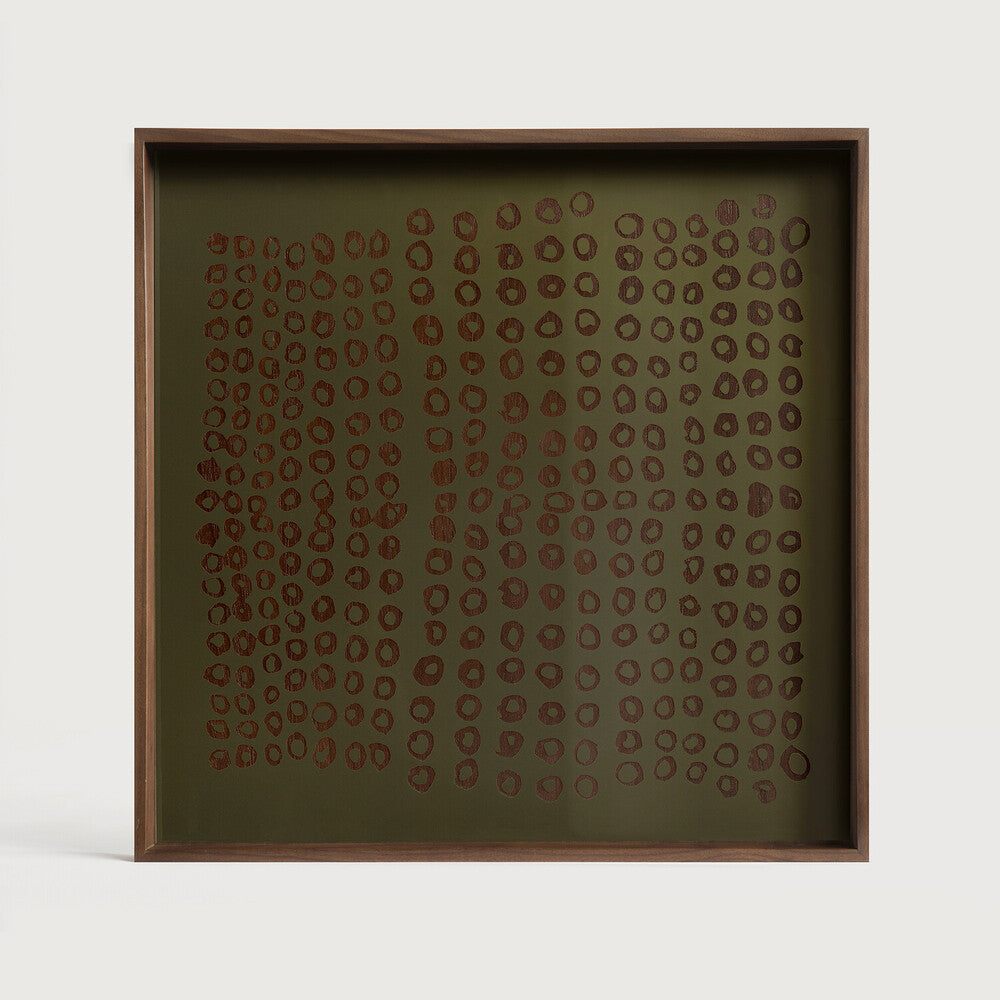 Second Nature Small Glass Tray, Moss