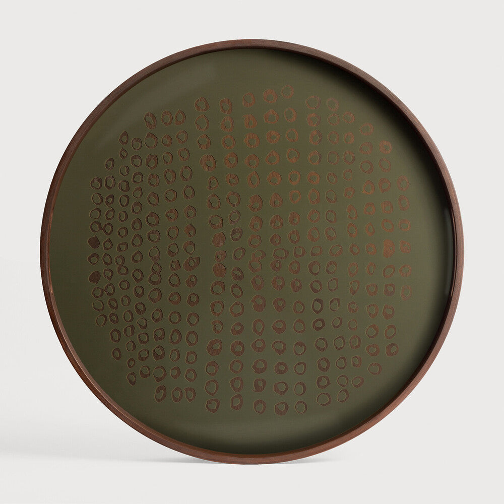 Small Second Nature Glass Tray, Moss