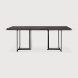Tacet Dining Table, Varnished Teak, Dark Brown 78.5"