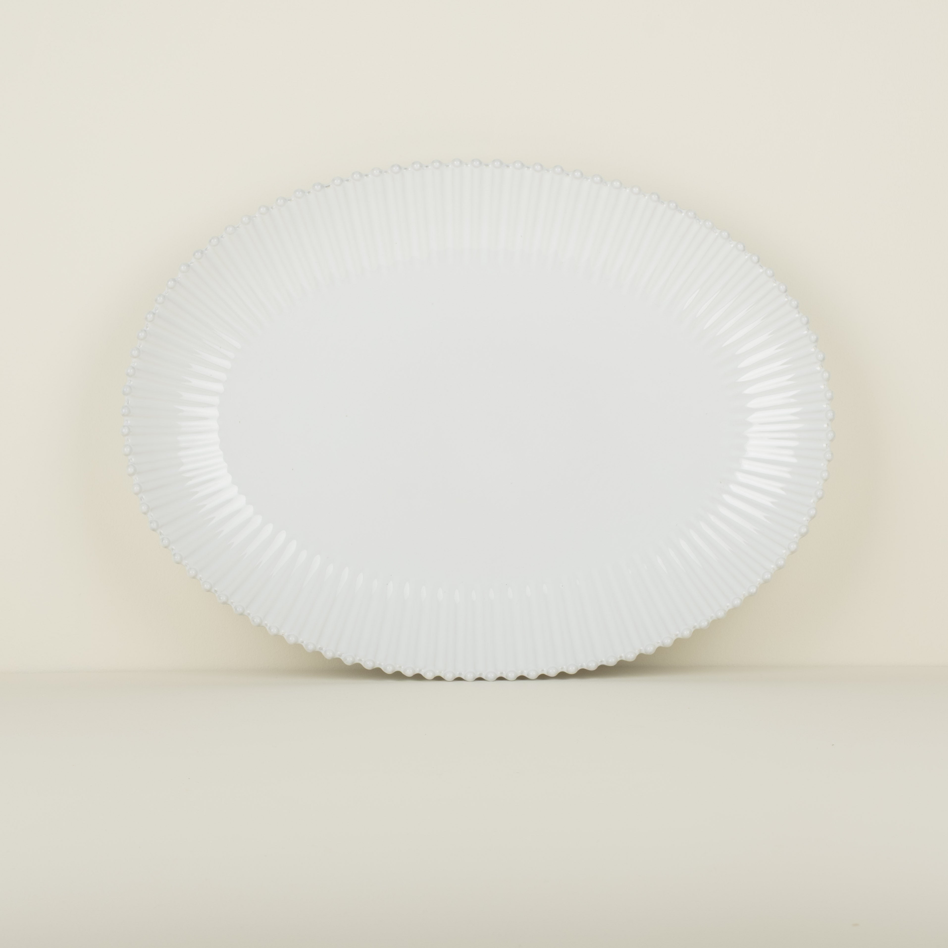 Extra Large Pearl White Oval Platter