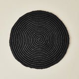 Fique Woven Placemat, Charcoal