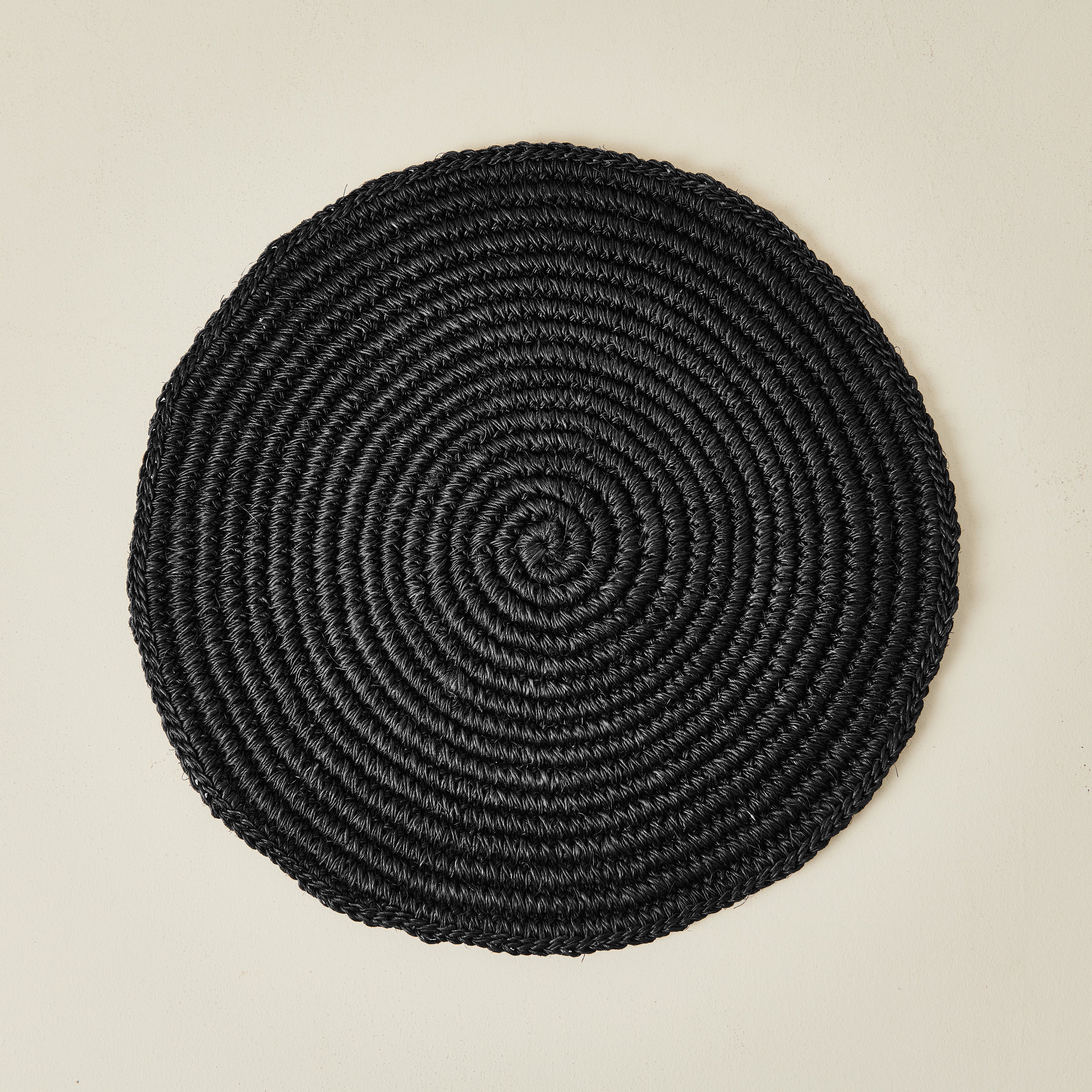 Fique Woven Placemat, Charcoal