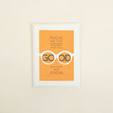 Focus on the Good Letterpress Card
