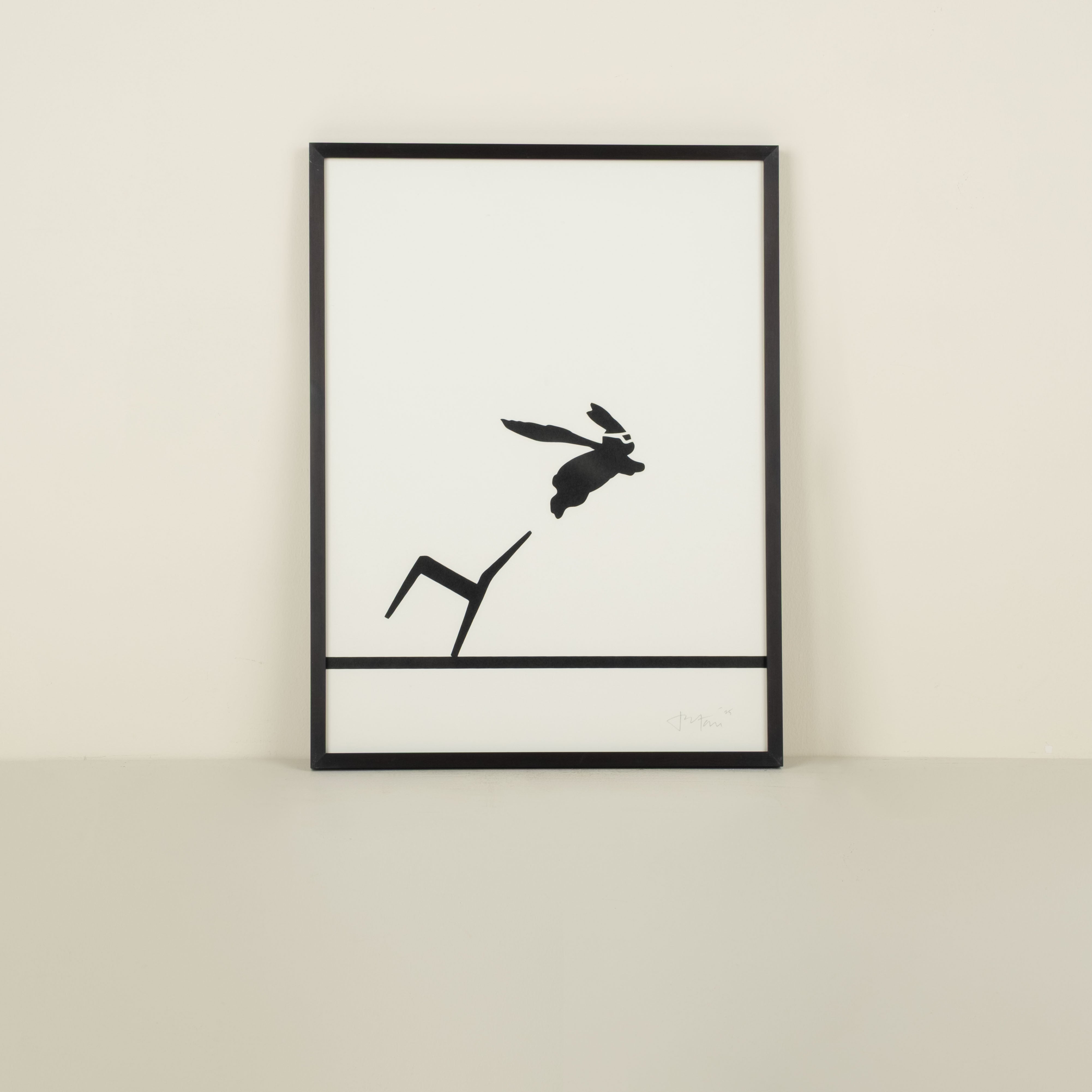 Framed Superhero Rabbit Print