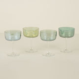 Gems Jade Champagne/Cocktail Glasses, Set of 4