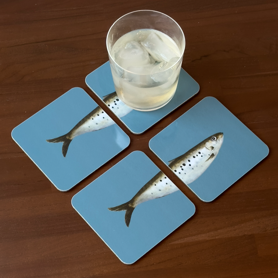 Heads & Tails Fish Coasters, Set/4