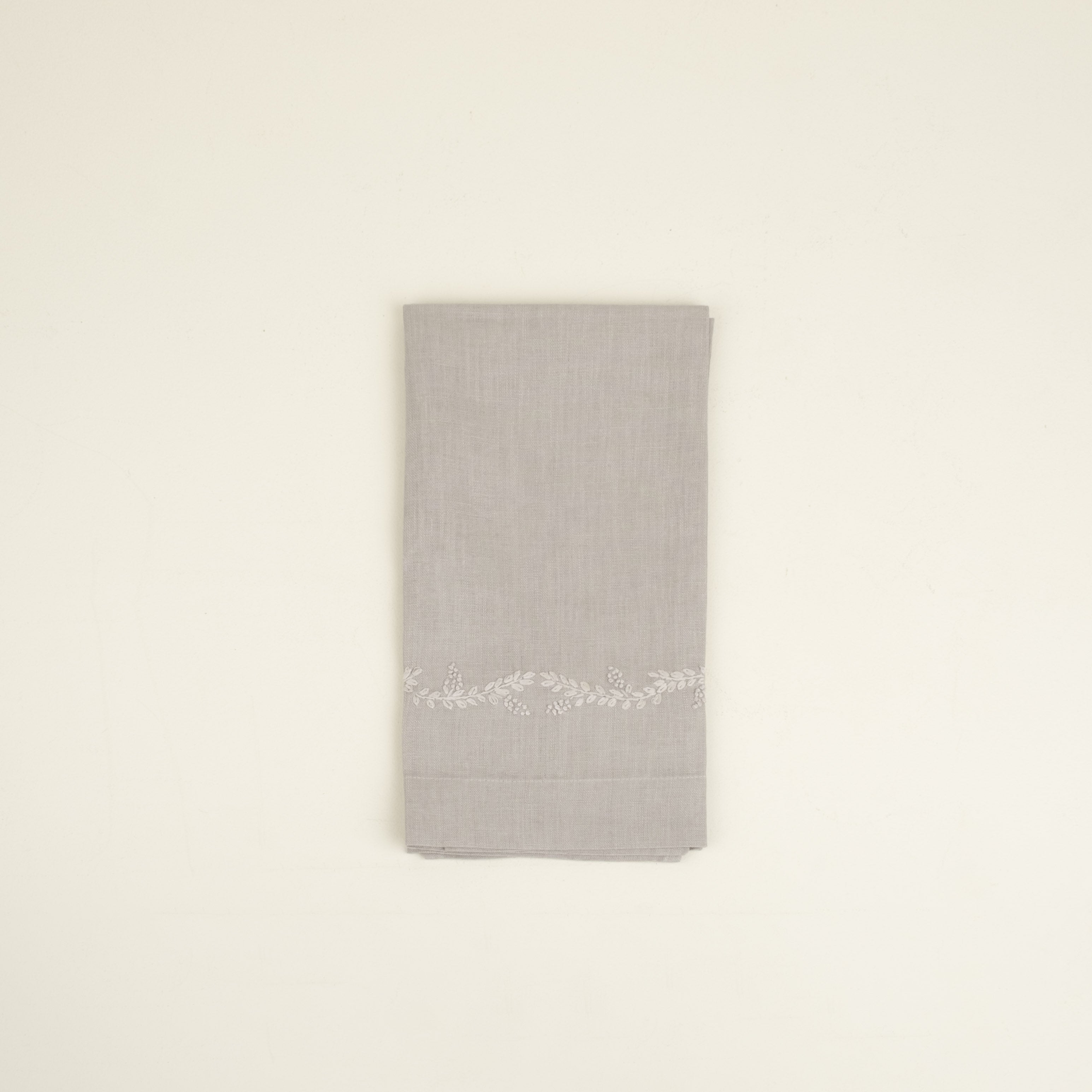 Prism Vine Linen Hand Towel, Grey