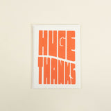 Huge Thanks Letterpress Card