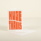 Huge Thanks Letterpress Card 2