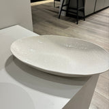 Oval Pebble Bowl, Large White Mixed 44cm x 25cm