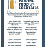 Illustrated Guide for Cocktail Etiquette Tea Towel
