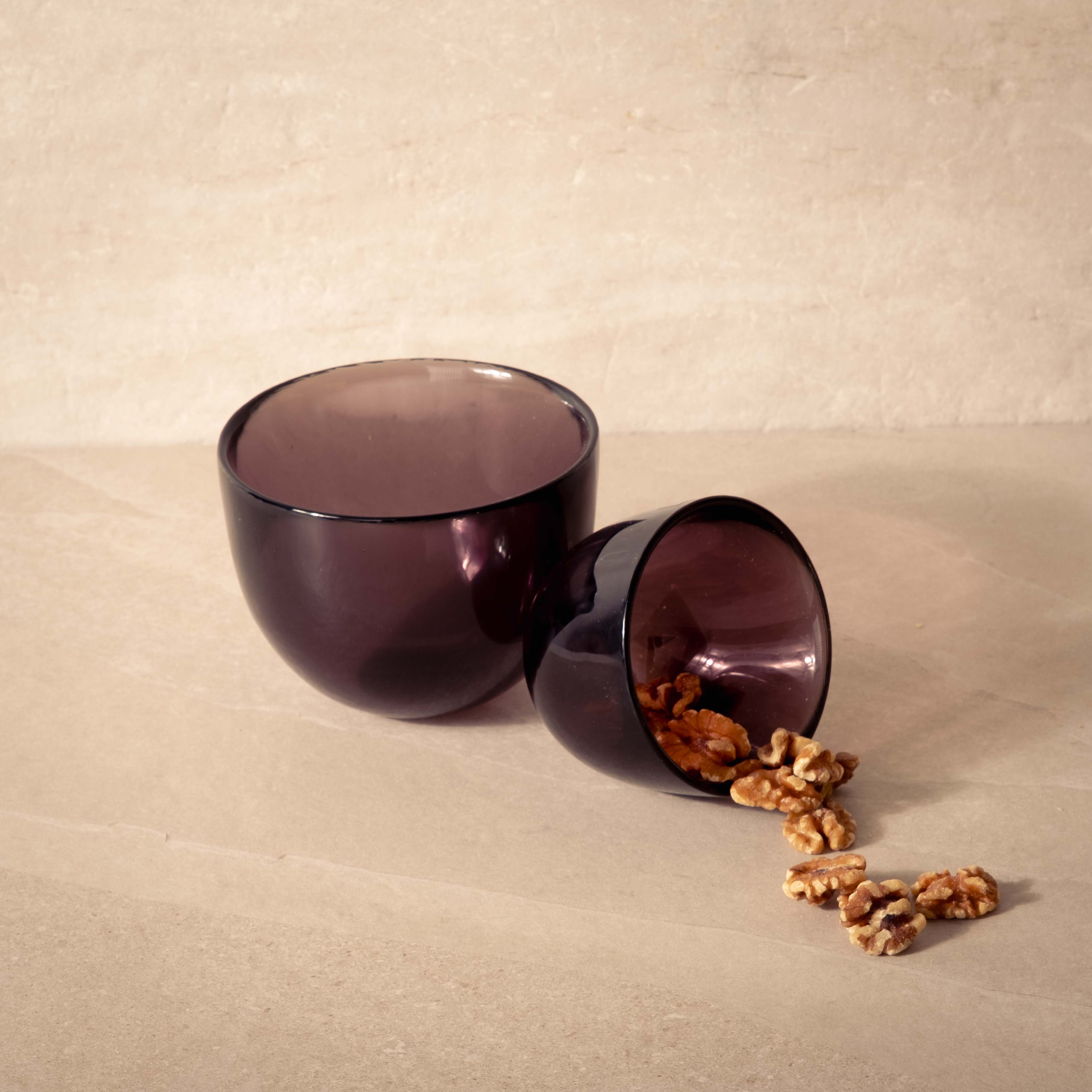 Purple Glass Bowl Lifestyle