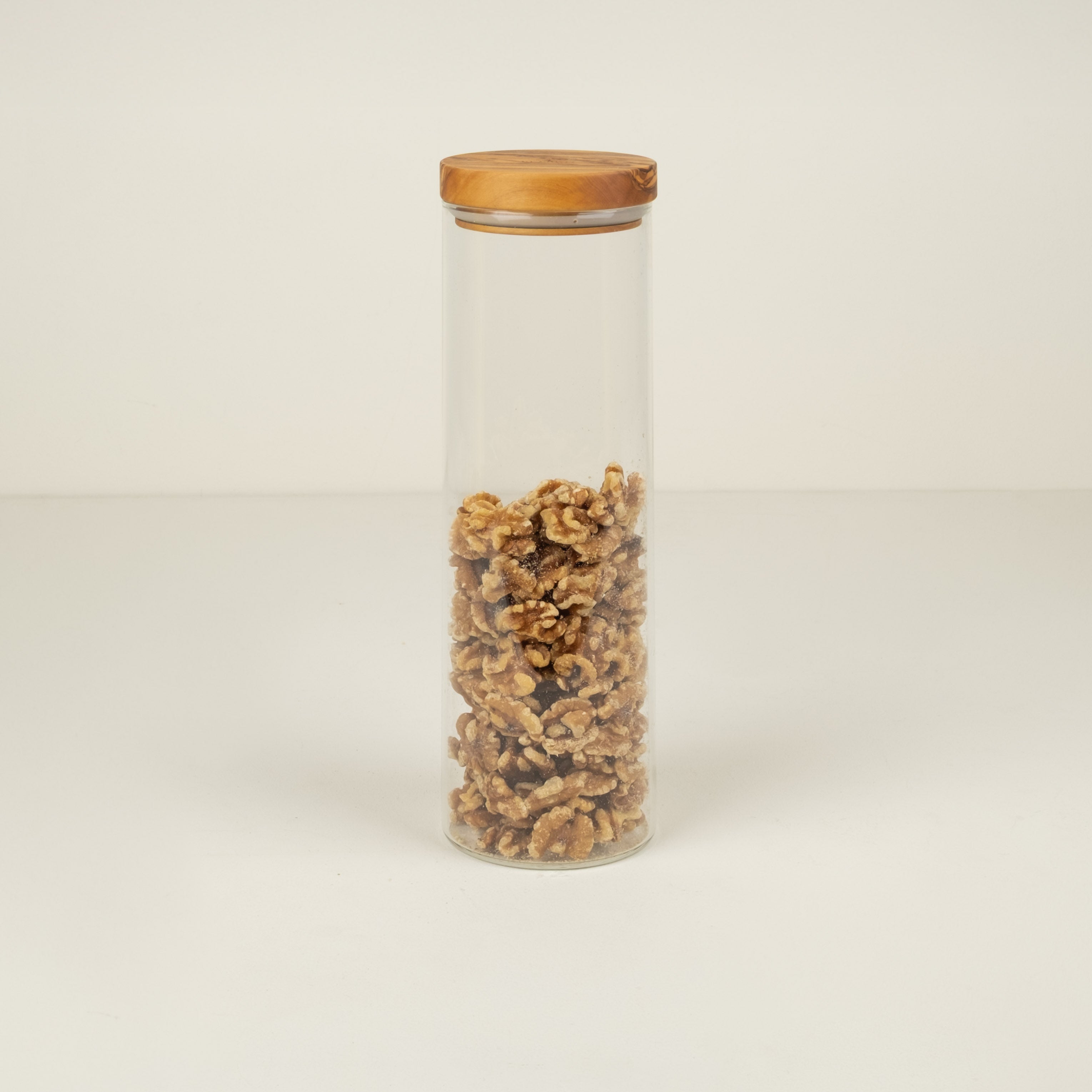 Large 50 oz. Airtight Storage Jar with Olivewood Lid 1