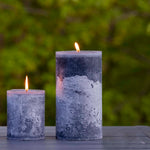 Large Anthracite Belgian Pillar Candle