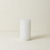 Large White Belgian Pillar Candle