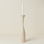 Lily Tall Pickled Ash Candlestick