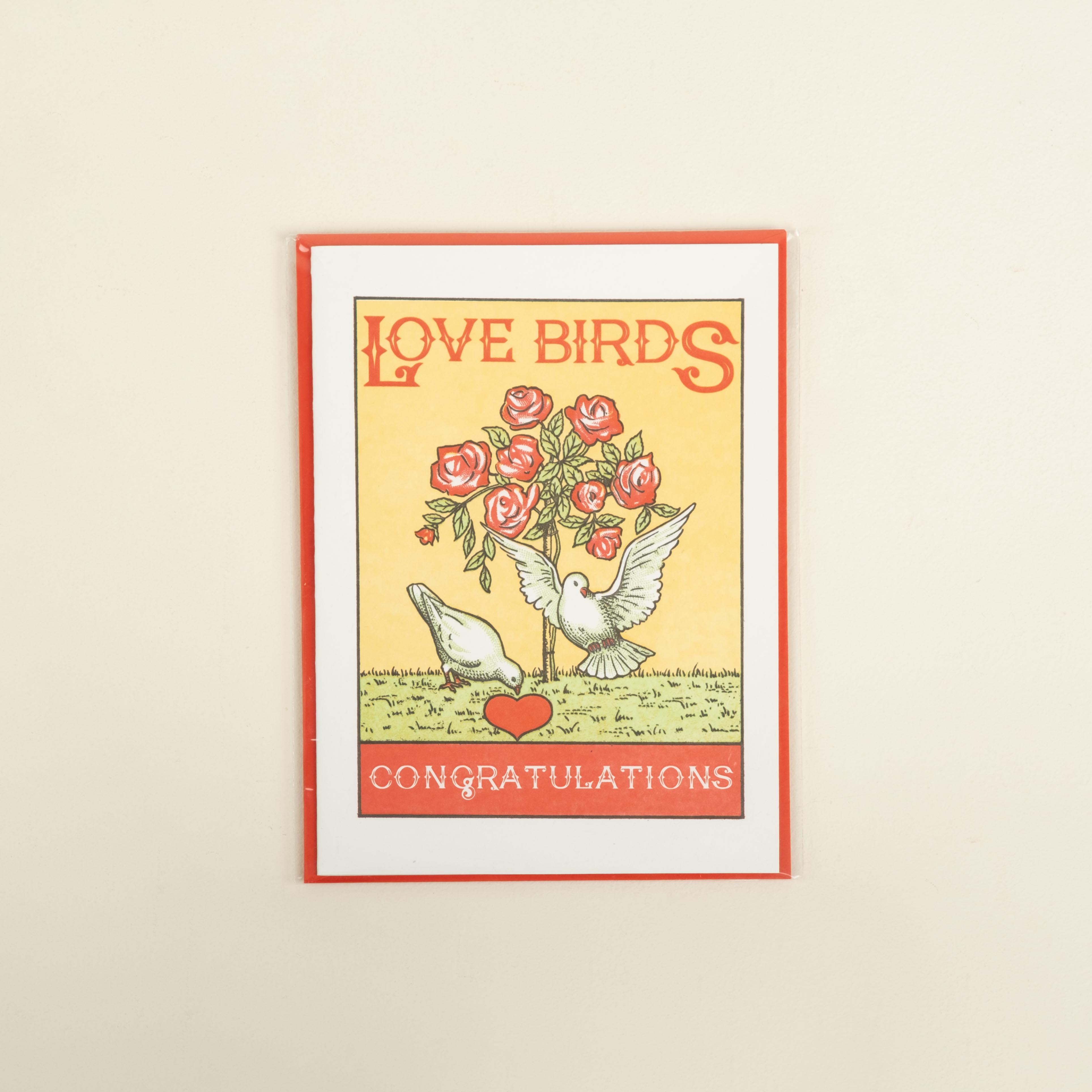 Love Birds Letterpress Card