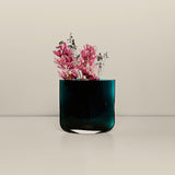 Low Blade Vase, Petroleum Green 1