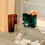 Low Blade Vase, Petroleum Green Lifestyle 2