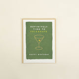 Martini Birthday Letterpress Card
