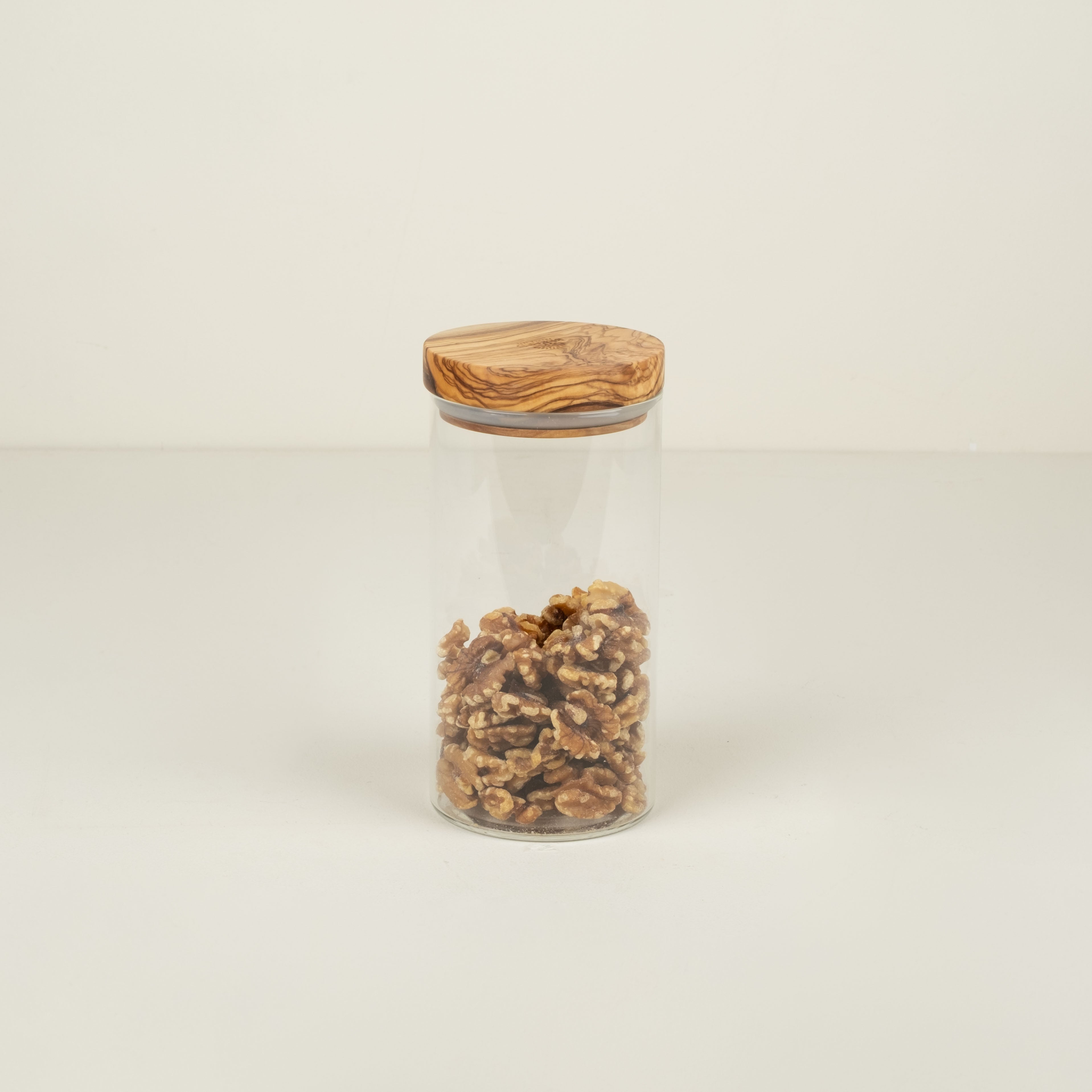Medium 30 oz. Airtight Storage Jar with Olivewood Lid 1