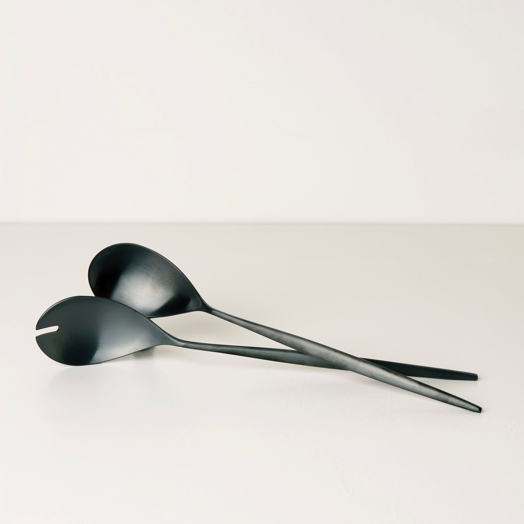 Moon Matte Black Salad Servers