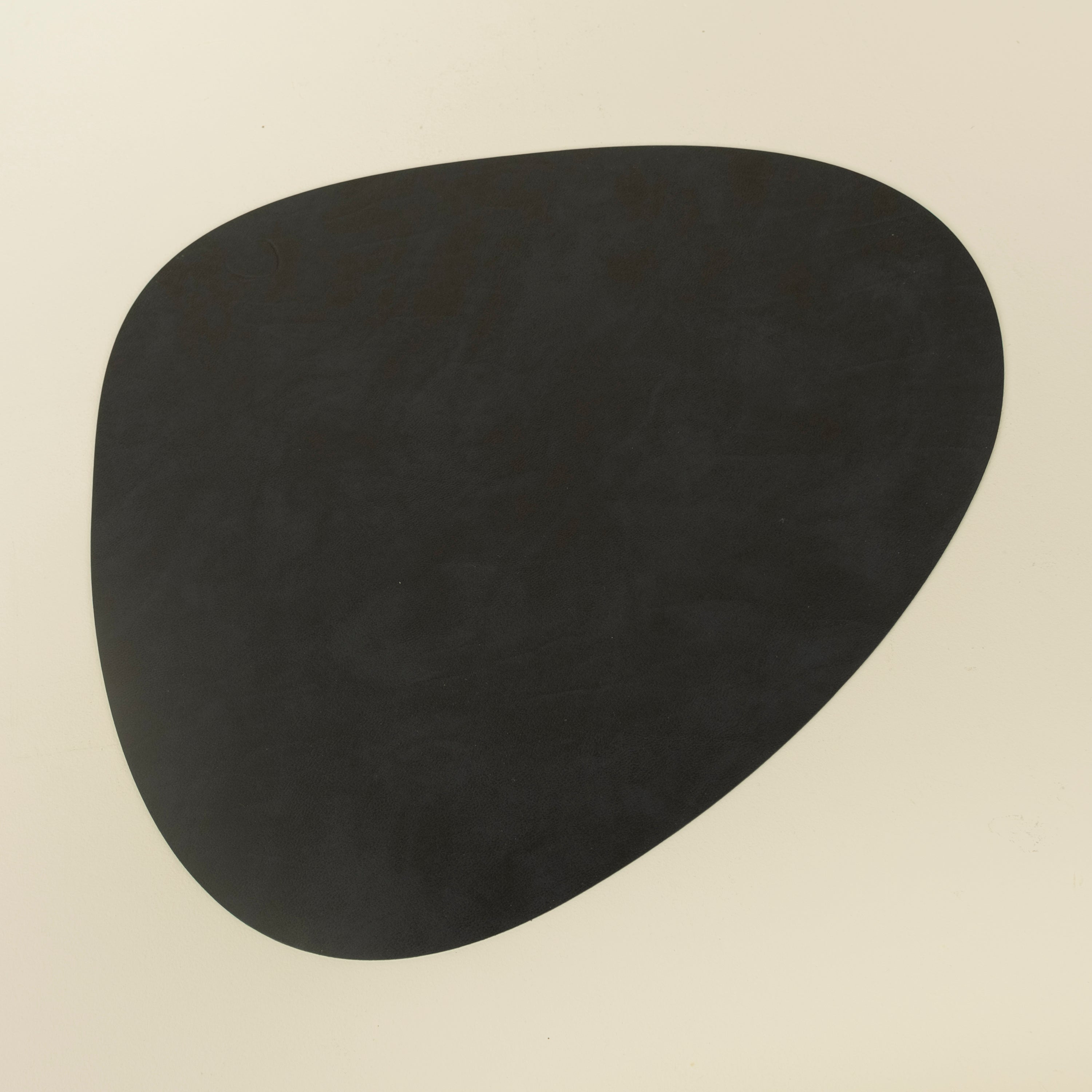 Nupo Curve Recycled Leather Placemat, Black